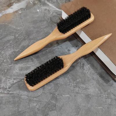 Men'S Long Handle Solid Wood Beard Brush, Bristle Soft Hair Shaving Brush, Retro Foam Shaving And Grooming Cleaning Tools