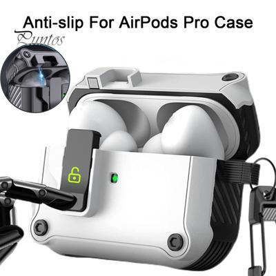 Earphone Protective Case Secure Locks Full Protection with Hanging Buckle Headphone Covers for AirPods Pro 2nd