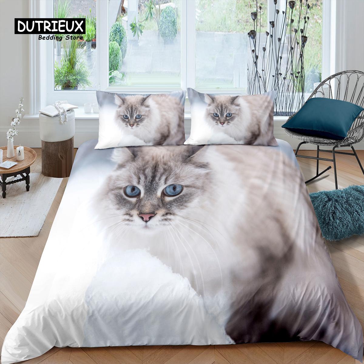 

Главная Жизнь Роскошный 3D Cat Постельное белье Комплект пододеяльников Наволочки Детский комплект постельного белья Queen и King Размеры ЕС/США/Австралия/Великобритания EU single(135x200cm)