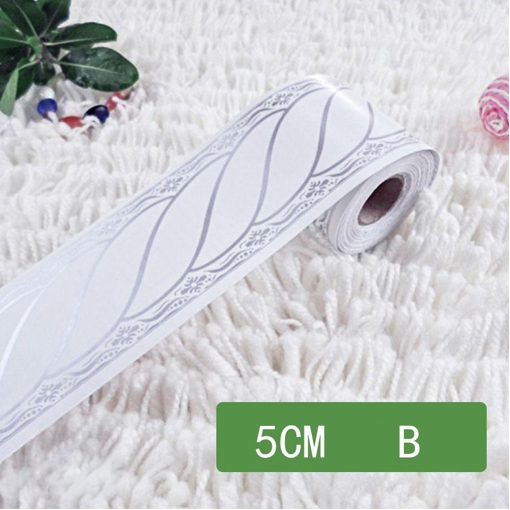 

PVC Wallpaper Sticker 10M Waist Line Wall Sticker Wall Skirting Border Decals Living Room Decor 5cm/10m-B