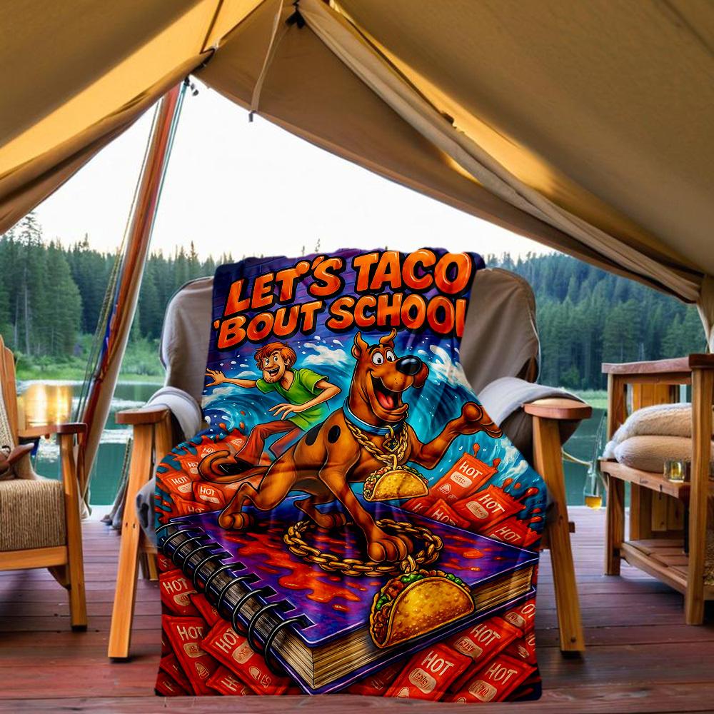 

1 шт. Плед Scooby-Doo для улицы, легкий, фланелевый, мягкий и теплый, для всех сезонов, для улицы, кемпинга, гостиной, офиса, L1106045 80x120cm