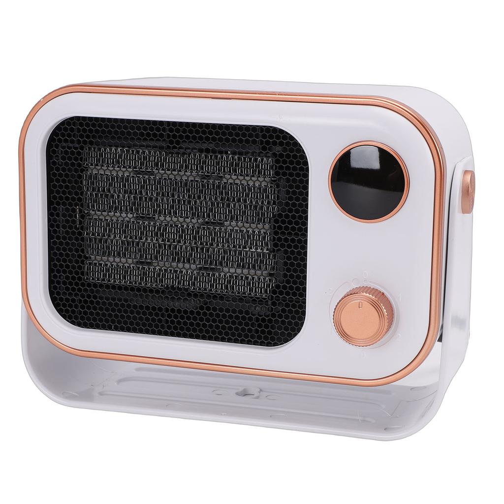 Desktop Heater Quiet Quick Heating   Ceramic Heater with 2 Speed Setting Tip Over Overheating Prevention for Indoor 1200W