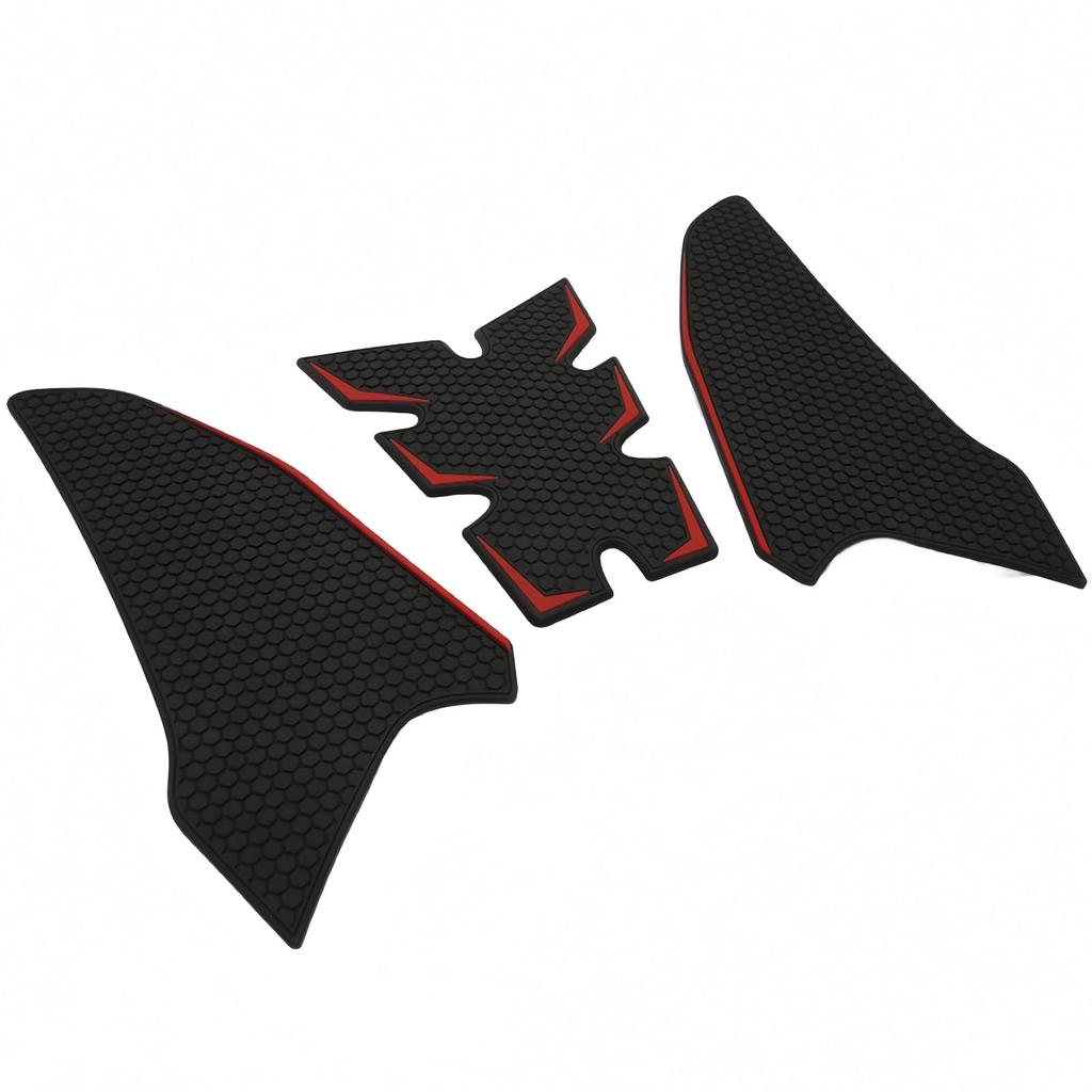 Honda CB650R CBR650R (2019-2023-2024) Motorcycle Gas Tank Protector, Fuel Tank Sticker, Non-Slip, Anti-Scratch, Durable, Honeycomb Design (Red)
