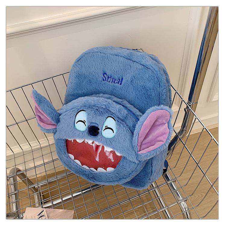 Cartoon Stitch Monster Plüschrucksack - Niedliche Ita-Tasche für Studenten