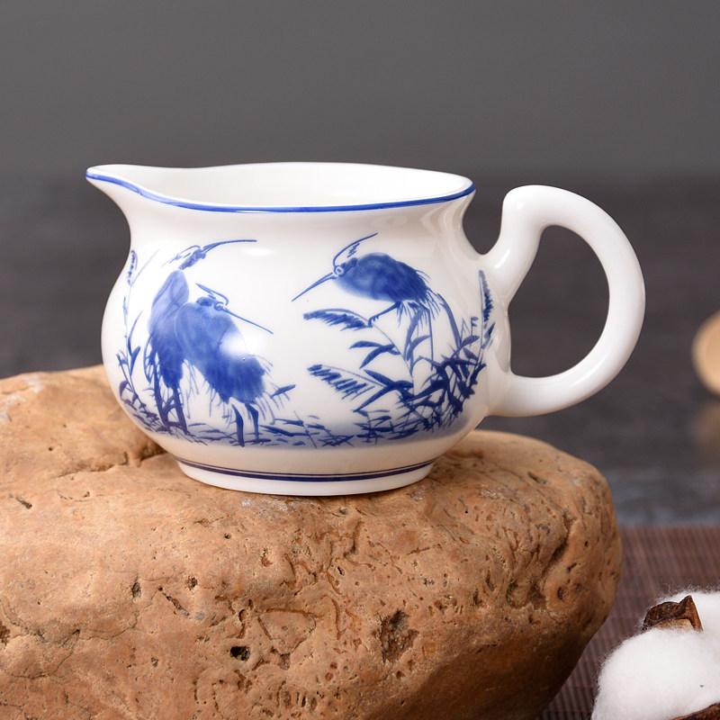 Blue & White Porcelain Tea Pitcher Gong Dao Bei 170ml for Kung Fu Tea Sets