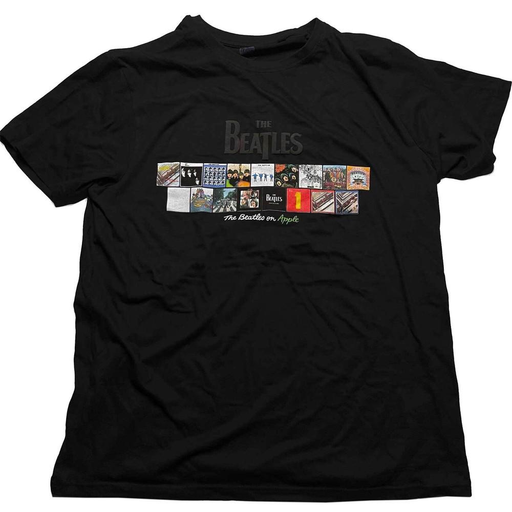 The Beatles Unisex Hi-Build T-Shirt: Albums on Apple Unisex T-Shirt XXXXL