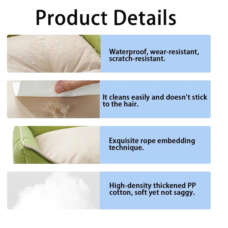 Waterproof Dog Bed Soft Sleeping Mat Washable Anti-Slip Oxford Cloth Pet Bed Mat for Small Medium Large Cat Summer Home Decors