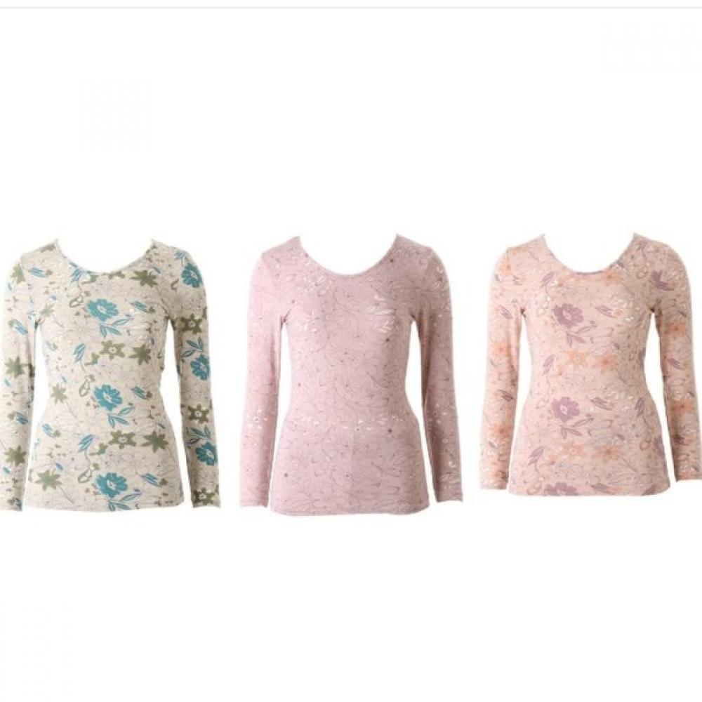 VenuS 25aw Modal Burnout Women S Top 9 Part 3 Pack Set  vlg6052cSet Apricot color/105