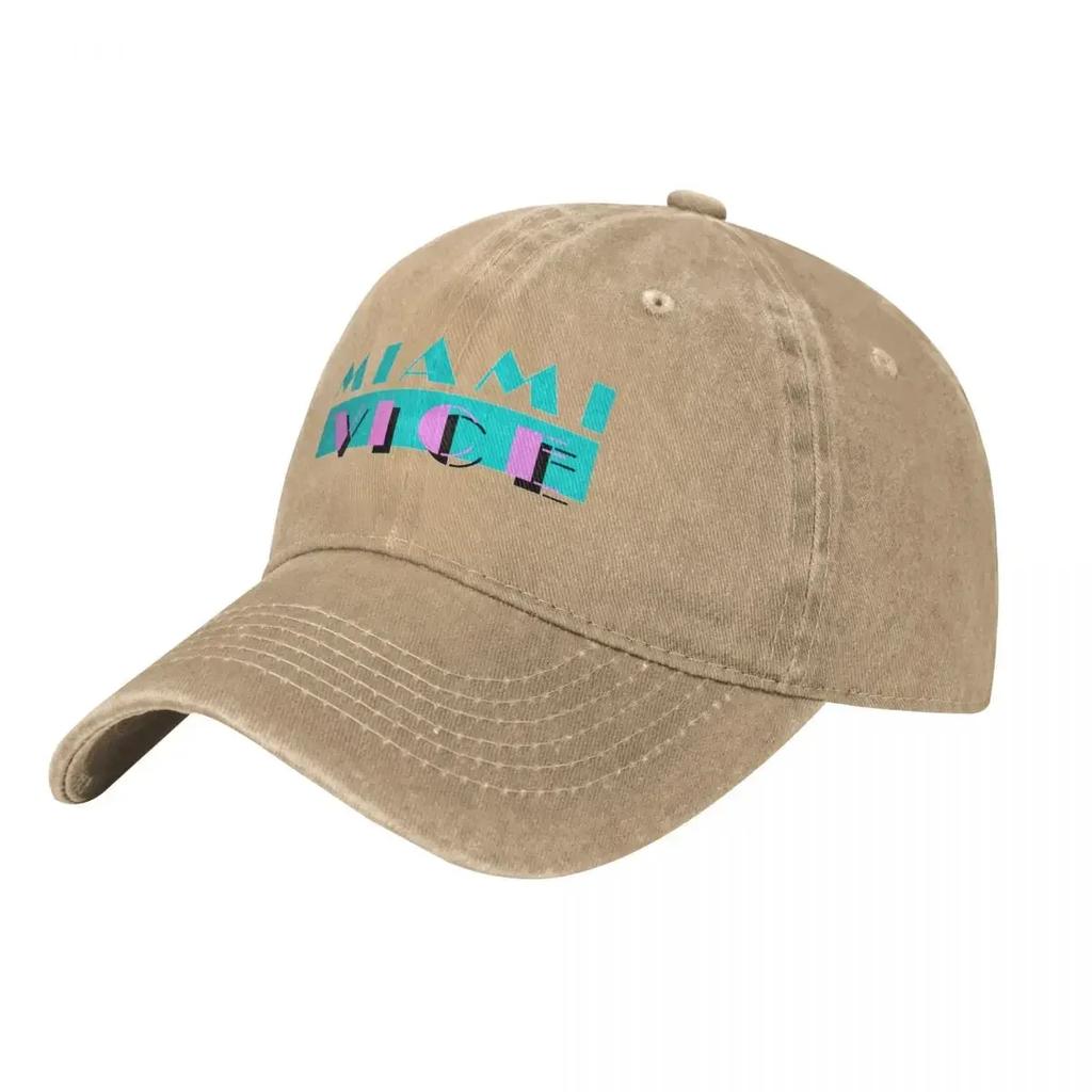 Miami Vice - Tv Shows - Side Baseball Cap Wild Ball Hat Golf Hat Sunscreen Bobble Hat Ladies Men's