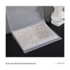 Nail Art Sticker Album with Transparent Pockets and Acrylic Cover