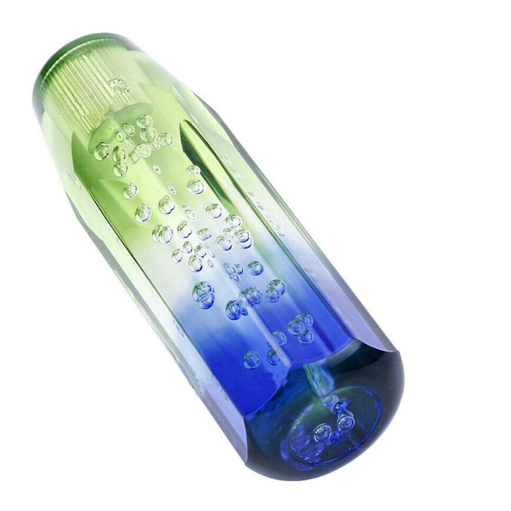 HANSWD Universal Crystal Shift Bubble Compatible with Includes 3 Fits Most Japanese Cars Blue White Green Knob, Octagonal, 100mm, Gate, AT/MT