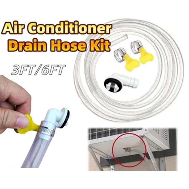 Portable AC Drain Hose Kit 3/6FT Hose Air Conditioner Split Drain Hose Kit