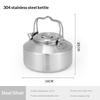 Outdoor Stainless Steel Kettle Locking Handle Camping Hung Pot Portable Coffee Pot Picnic Cooker 900Ml Teapot Kettle
