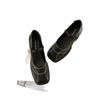 Square head thick heel Mary Jane single shoes women's shoes 2025 spring new versatile college style small leather shoes women