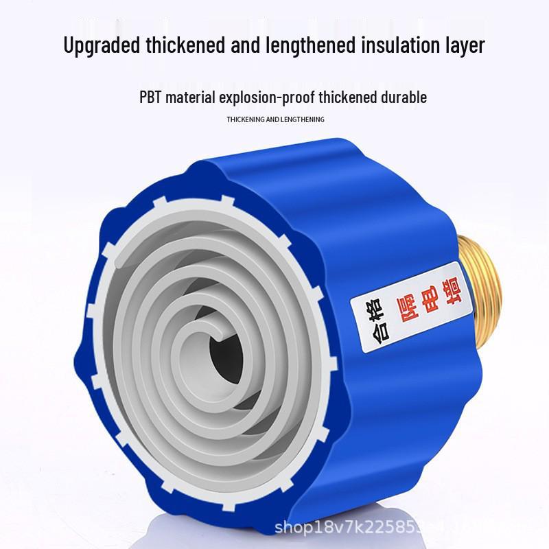 Red & Blue Brass Electric Water Heater with Anti-Leakage and Isolation Wall Accessories