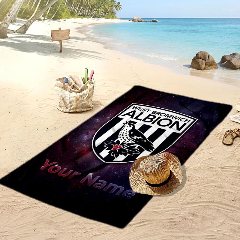 West Bromwich Albion FC Personalisier Handtuch mit Aufdruck Fußball Logo Unterstützung Benutzerdefinierter Name Text Absorptionsfähiges Handtuch Für Sport Reisen Besonderes Geschenk