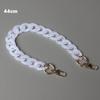 Acrylic Chunky Bag Chain 1Pc Gold Metal Clasp Lightweight Marbled Colors Strap for Tote Bag Purse DIY Craft