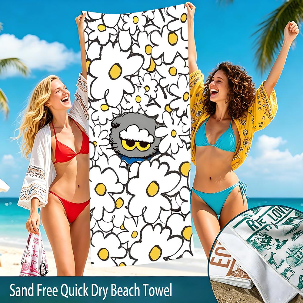 Beach Towel Oversized Lovely Z-Zo&Friendss Towel Super Absorbent Soft Swim Beachtowels For Men, Women