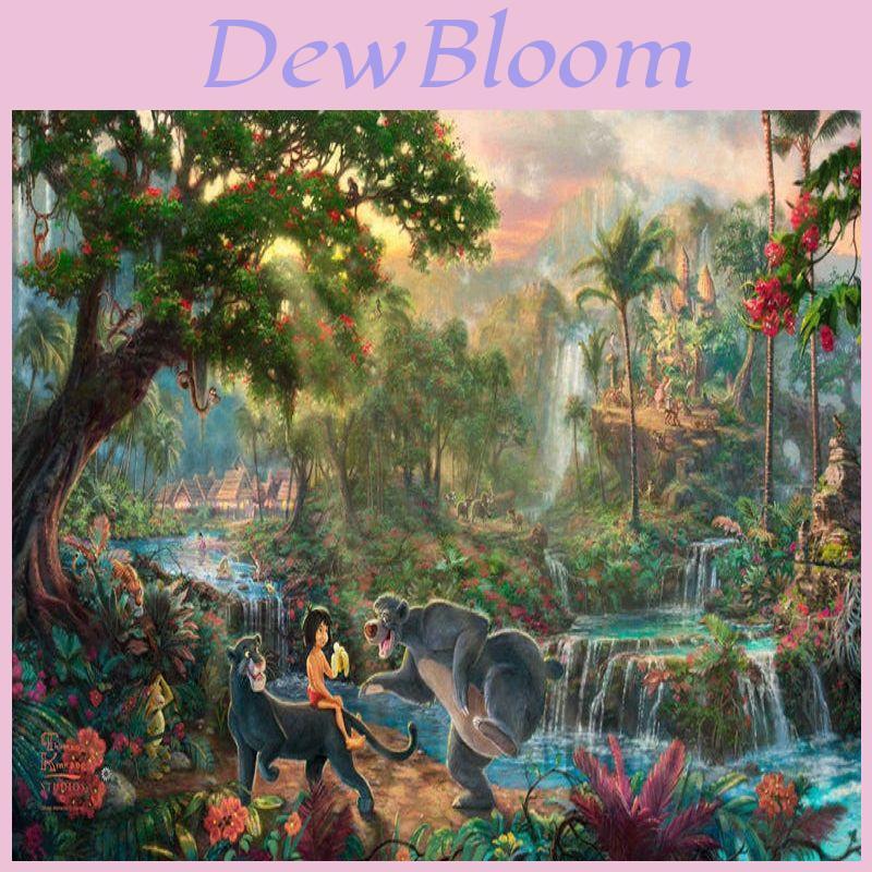 Mermaid Princess Canvas Wall Art For Modern Fairy Tale Bedroom Decor Cartoon Style Colorful Framed Spray Painting Various Sizes