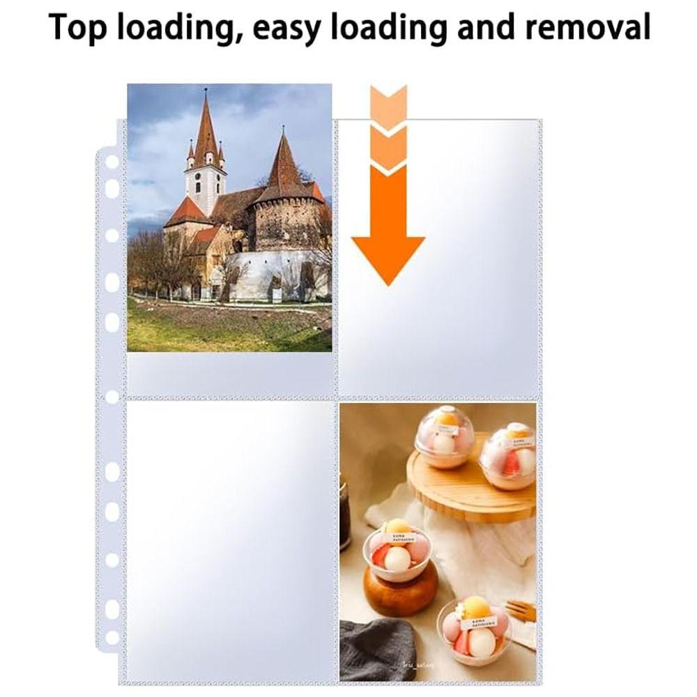 A4 Photocard Binder Sheets Transparent PP Acid Free Photo Album Refill Pages Kpop Photocard Binder Card Stamp Die