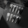 5D Relief Halloween Spider Nails Sticker Black Spiders Cobweb Embossed Diy Manicure Decals