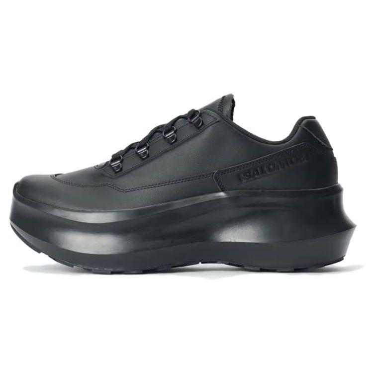 Comme Des Garçons X Salomon SR811 Leather Thick Sole Durable Breathable Low Top Casual Shoes Women sneaker Black 473579