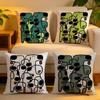 Cushion Cover  Linen  SkinFriendly Soft Decorative Case For Sofa Home Decor Abstract Dog Anime Pillow Cover