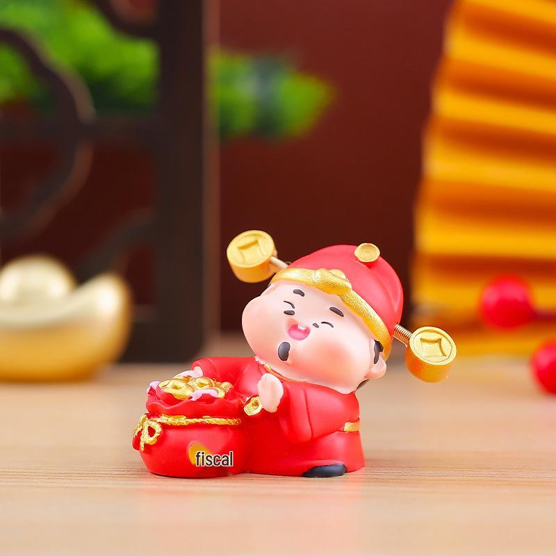 Festive Cat New Year Ornament - Creative Living Room Decoration & Entrance Craft Gift