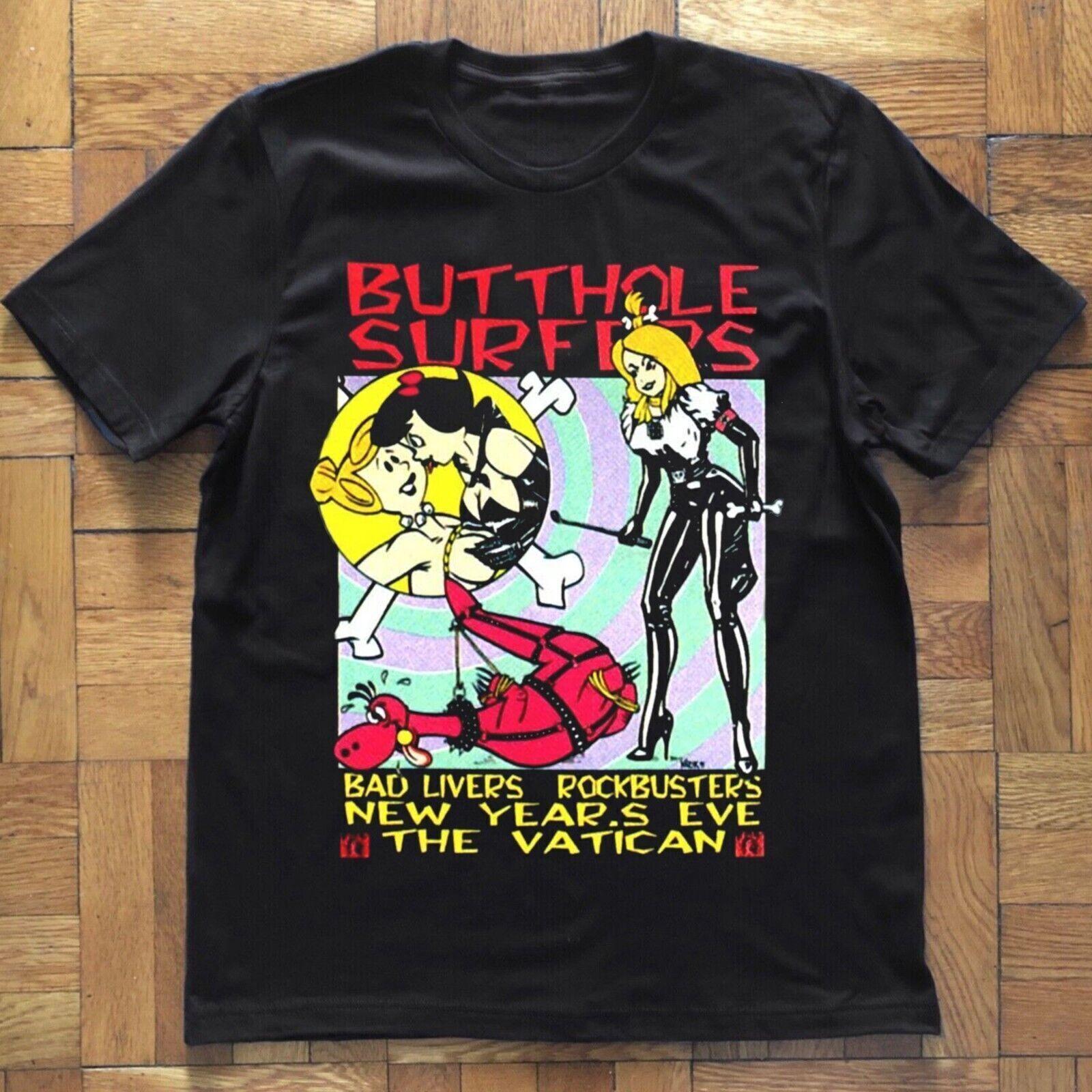 Vtg Butthole Surfers Band Cotton Black Full Size Men Women Shirt S