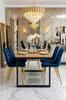 BERA chair - navy blue velvet / gold legs x 1
