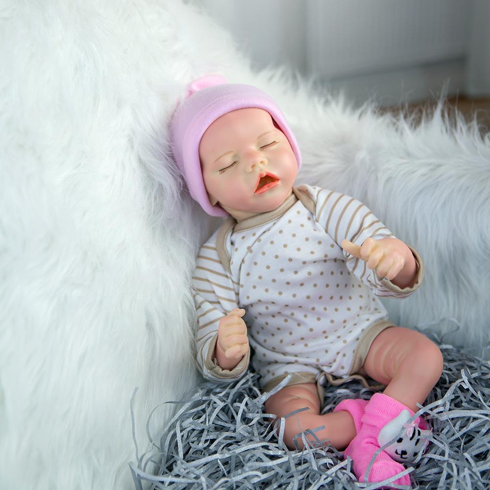 45cm Lifelike Reborn Baby Doll Twin A Twin B Cloth Body Soft Touch Real Life Newborn Dolls Rooted Mohair Alive Bebe Reborn Boneca Kid's Christmas Gift