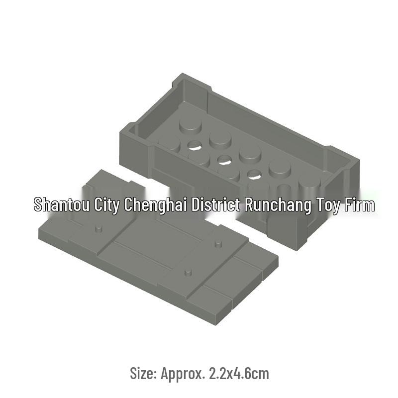 Military Scene Building Block Accessories: Small Particle Weapon, Ammunition, and Supply Boxes