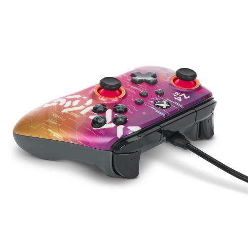 [2 års garanti] PowerA Advantage kablet kontroller for Xbox Series X|S - Cyber ​​??Style Double Vibration Function for Xbox Series X|S PC Windows 10/11