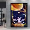 High Quality Canvas Pokemon Flareon Anime Poster Unique Design Cartoon Picture HD Printing Modern Home Living Room Wall Decor