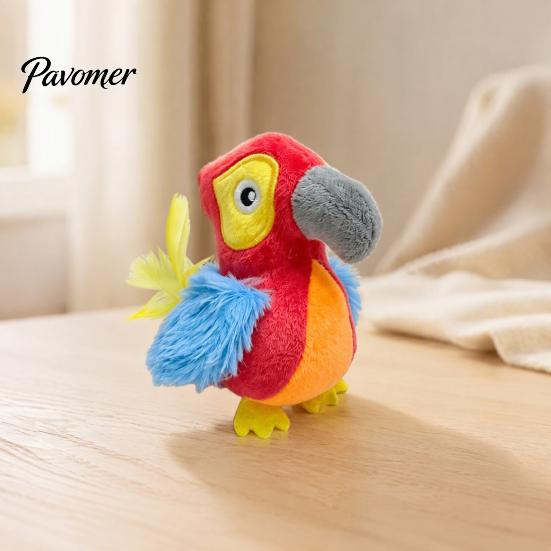 Chirping Bird Cat Toy Toy, Interactive Plush Parrot Soft Stuffed Exercise And Activity Toys Pounce for Indoor Cats Kittens, Stimulating Hunting