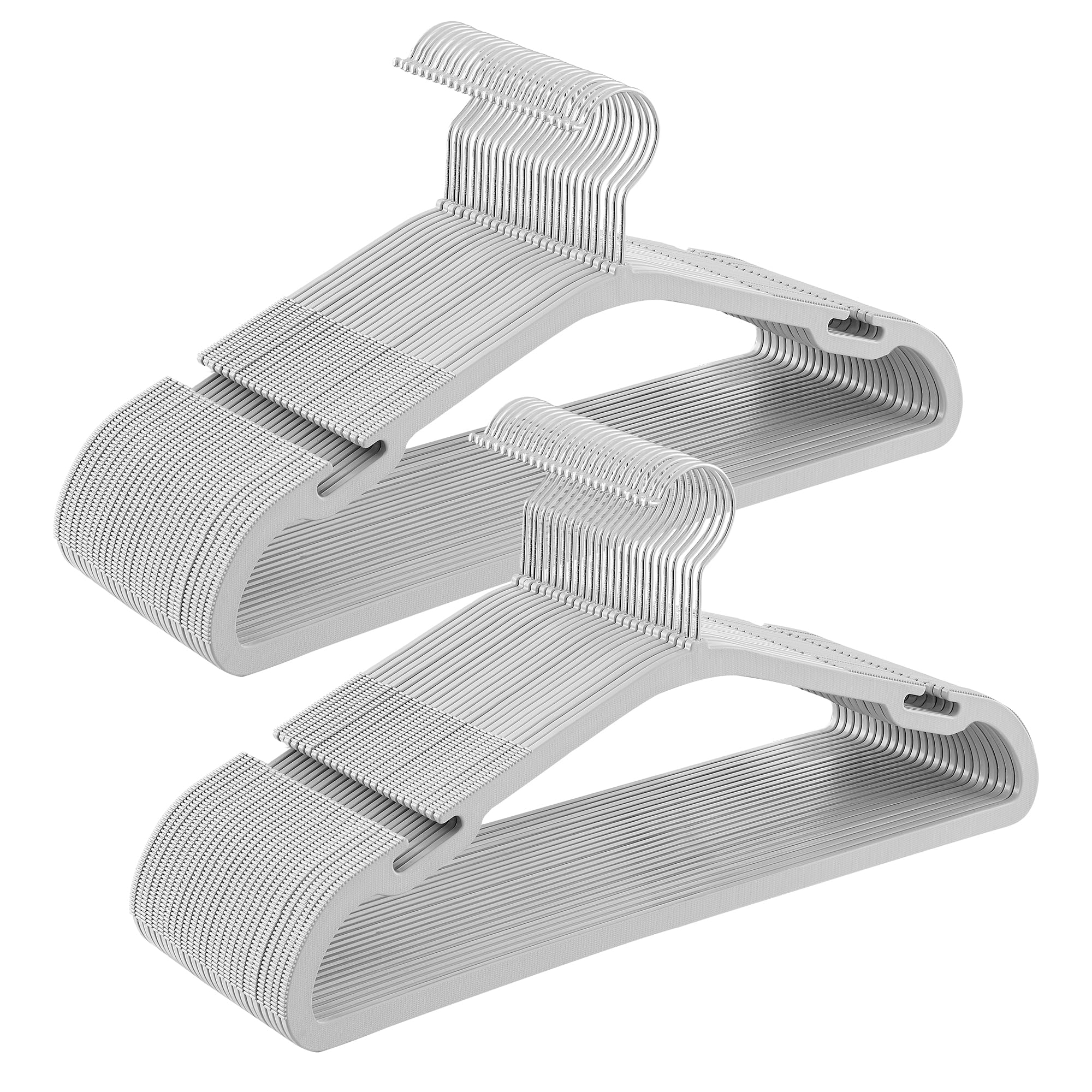 SONGMICS Clothes Laundry Multifunctional Wide Shoulder Rotating Closet Gray CRP060G01 Hangers, 50-Pack, Hangers, Hangers, Plastic, Storage, Recess, серый