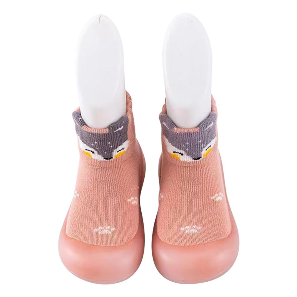 

Экологичные детские носки с мягкой подошвой, напольная обувь с антискользящей подошвой, для дома, для сезона, безопасные, удобные, подходят для первых шагов. 18-19(Length 11.5CM)