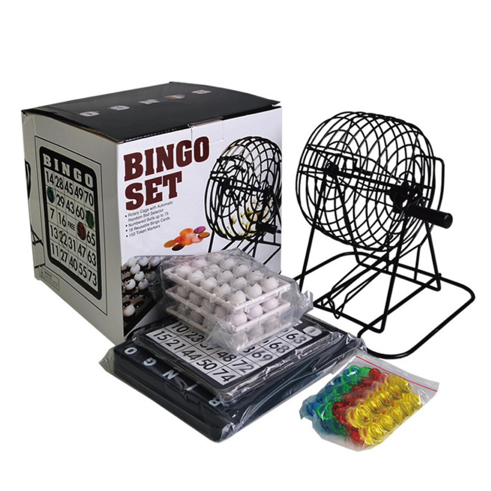 

TJQ Игра Бинго Машина для Бинго Лотерейная машина Лотерейные карточки маркеры в комплекте, так что вы можете играть прямо [Номер & вперед!]