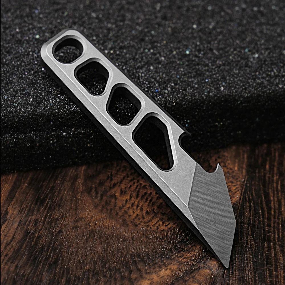 TC4 Titanium Zinc Zinc Alloy Bottle Opener 55mm Keychain Pendant Wrench Mini Pry Bar Gifts