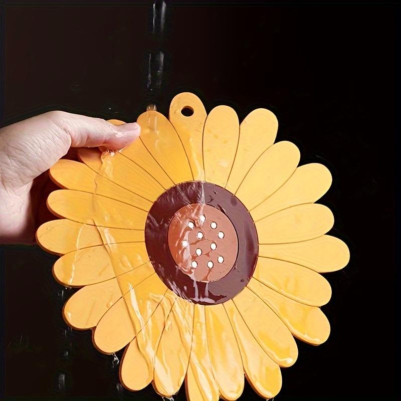 1pc Cute Sunflower Heat-Resistant Mat for Kitchen & Dining, High-Temperature Resistant Coaster Pad, PVC Burn Protection Table Mat