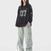 Unisex V-Neck Long-Sleeve Retro Jersey Top
