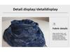 2023 New Women's Japanese Batik Navy Blue Polka Dot & Star Double-Layer Jacquard Scarf Shawl
