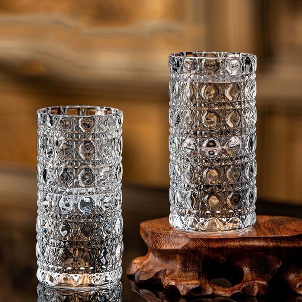 2/4pcs, Japanese Classical Small Wine Glass, Diamond Textured Glass Shot Glass, Household Small Liquor Cup, Sake Wineglass