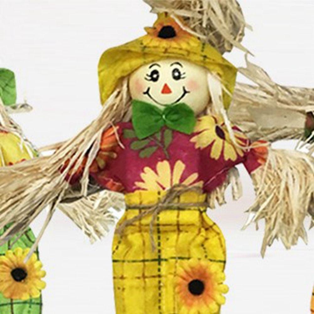 Cute Halloween Scarecrow Ornament Small Garden Scarecrows Ornament Scarecrow Welcome Sign  Autumn