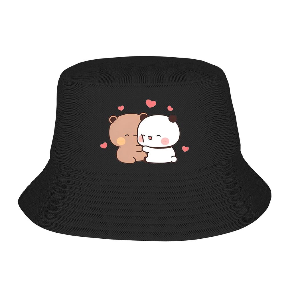 Style Bubu Yier Beer Cartoon Bucket Hat Women Foldable Hiking FisherUnisex Cap Vocation Getaway Headwear Boonie Hat