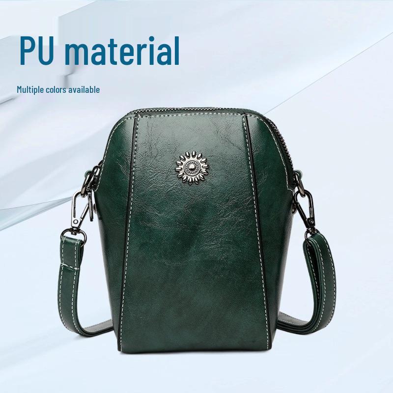 Wasserdichte Crossbody-Tasche im Retro-Stil für Damen - Mini-Handy & Große Kapazität Toilettenartikel-Umhängetasche