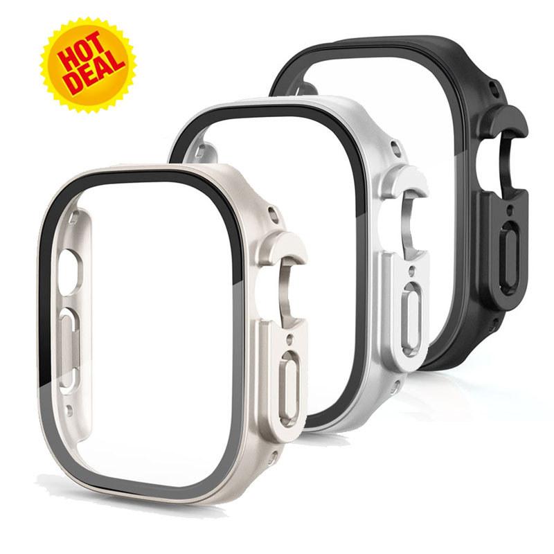 3Pack Tempered Glass+Case PC Bumper Screen Protector Cover for Apple Watch Ultra 3 49mm for iwatch series Ultra 3 2 1 49mm