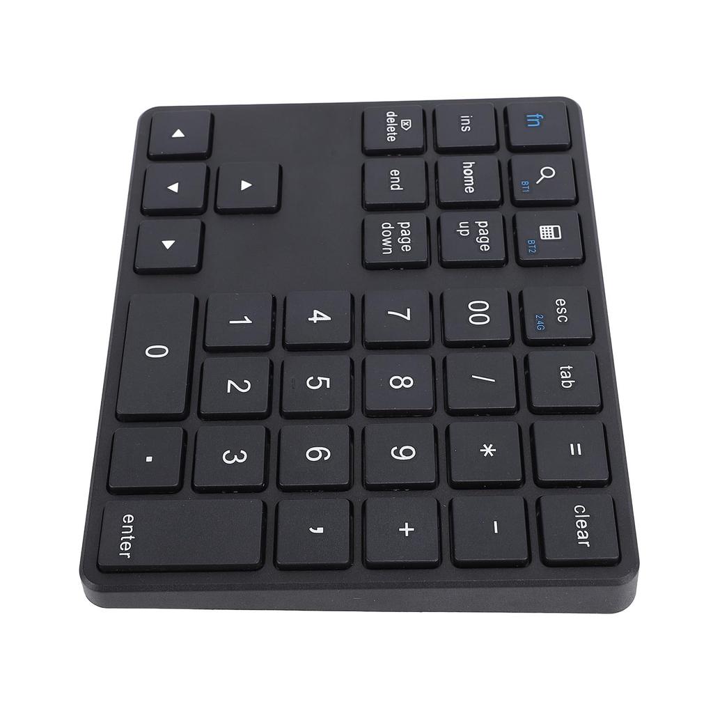 Bluetooth Numeric Keypad, 2.4G Wireless Numeric Keypad, USB C Rechargeable External 35-Key Numeric Keypad, Financial Data Entry Keyboard (Black)