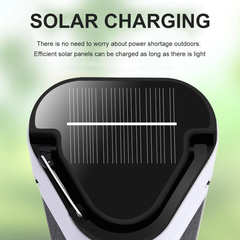 LED Solar Lantern Emergency Light Outdoor Trefoil Tent Light Mobile Power for Charging USB Rechargeable Camping Light