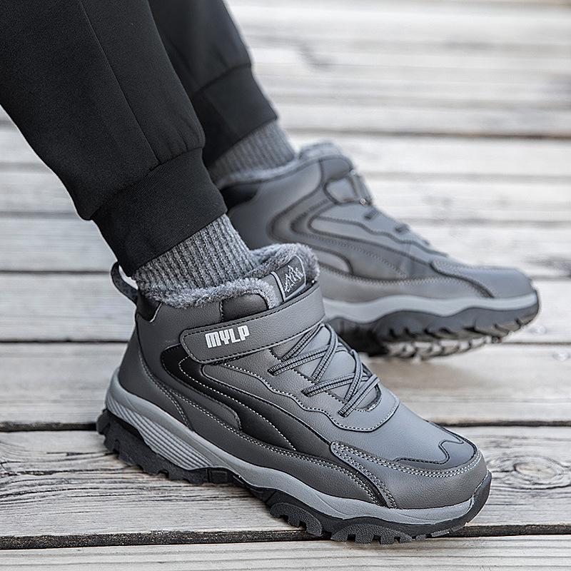 Brand elderly shoes winter waterproof cotton shoes non-slip dad northeast warm piled thickened middle-aged and elderly snow boots